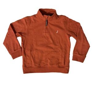 Orange Quarter-Zip Pullover